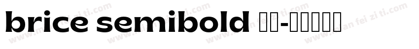 brice semibold 下载字体转换